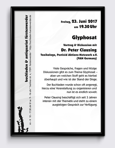 Veranstaltungsplakat: Glyphosat