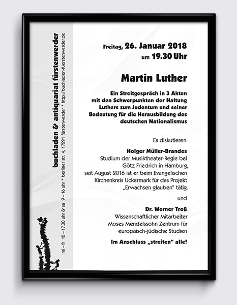 Veranstaltungsplakat: Martin Luther