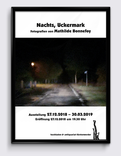 Ausstellungsplakat: Nachts, Uckermark